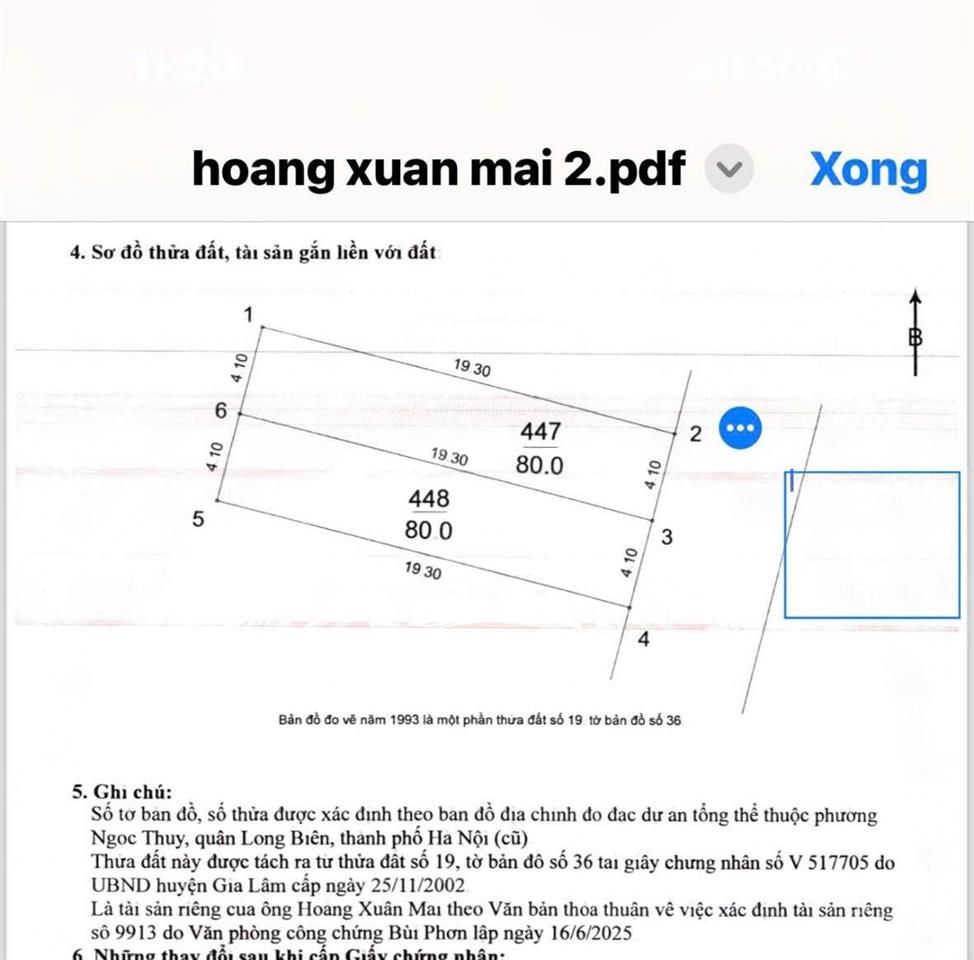 Đất phân lô ngõ 86 ngọc thụy, 160m2 đã chia 2 lô mt 8.2m chào bán 155 triệu/m2. vị trí tuyệt vời