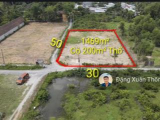 Bán 1469m2 đất vuông vức có 200m2 thổ cư, ngang dài 30x50m quá đẹp, đường ô tô lớn. tl chính chủ