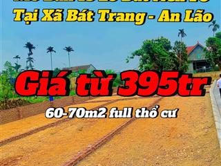 Bán nhanh 13 lô đất nền f0 bát trang  an lão. diện tích (6070m2), sát kcn tràng duệ 3.