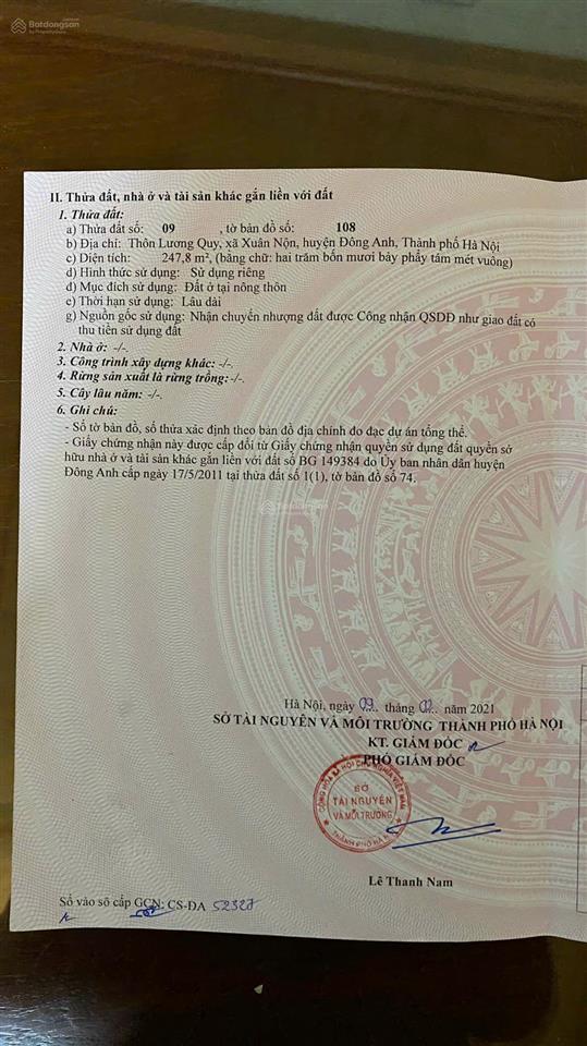 Chủ cần tiền bán gấp siêu phẩm đất nền tại bìa làng lương quy  thư lâm chỉ với giá 6x