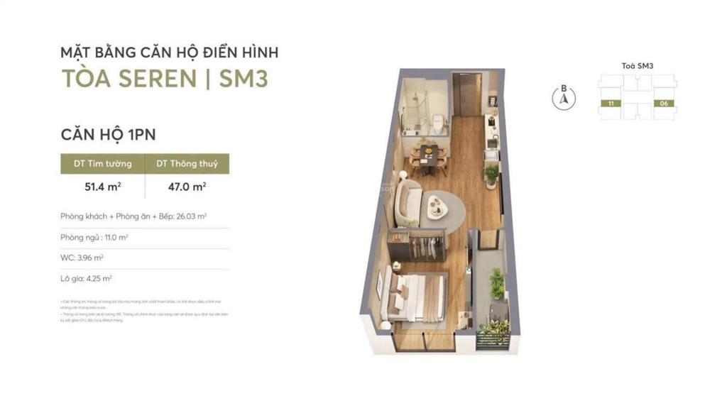 Quỹ độc quyền 1pn tại dự án greenera southmark  vốn tự chỉ 1.1 tỷ  miễn lãi suất 3 năm