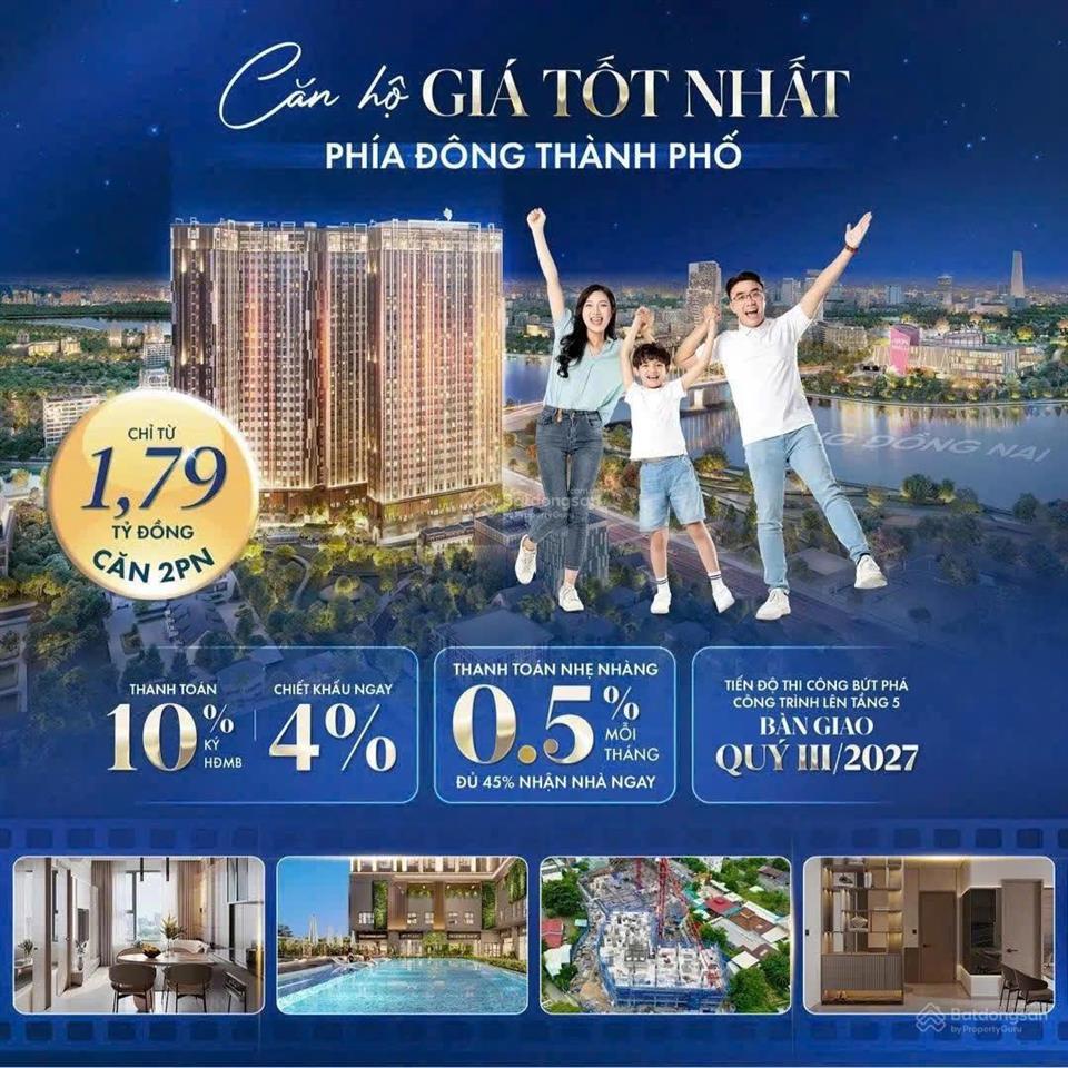 Fresia riverside chỉ từ 179 triệu sở hữu ngay căn 2pn view sông đồng nai, bank hỗ trợ cho vay 75%