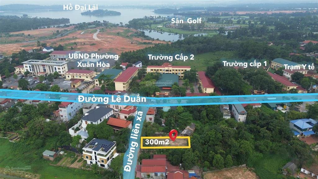 Sở hữu lô đất 300m2 cực đẹp vị trí trung tâm phường xuân hòa mới, ngay gần hồ đại lải