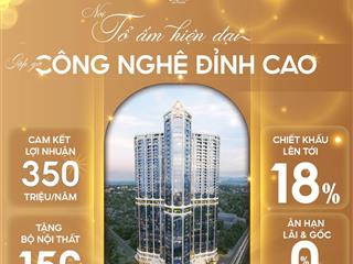 Đầu tư 800tr nhận ngay 350tr, căn hộ 2pn cao cấp, sổ đỏ full nội thất 5* nhất tp hải phòng