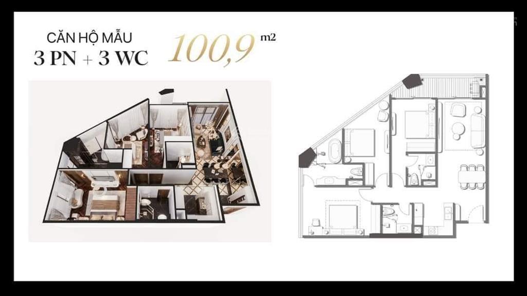 Nhận lại ngay 900tr khi sở hữu căn hộ với 1 tỷ 2 3pn cao cấp, full nội thất 5*, vay 0% ls 40t