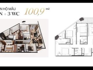 Nhận lại ngay 900tr khi sở hữu căn hộ 3pn cao cấp với 1 tỷ 2 full nội thất 5*, vay 0% ls 40t