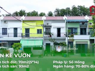 Duy nhất căn liên kế vườn 1 trệt 1 lầu, 70m2 tại kđt oasis, mỹ phước, bến cát giá 1,45 tỷ