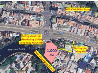 Cho thuê mặt bằng kd vị trí đắc địa, rộng 1000m2 ngay vòng xoay kđt vĩnh điềm trung