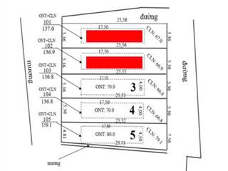 Chính chủ bán 3 lô đất xã yên sơn, lục nam, bắc giang 140m2/lô có 70m đất ở có sổ đỏ  0858 225 ***