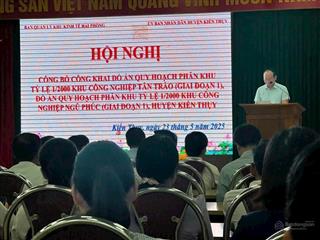 Bán đất đấu giá khu công nghiệp tân trào, kiến thụy, hải phòng