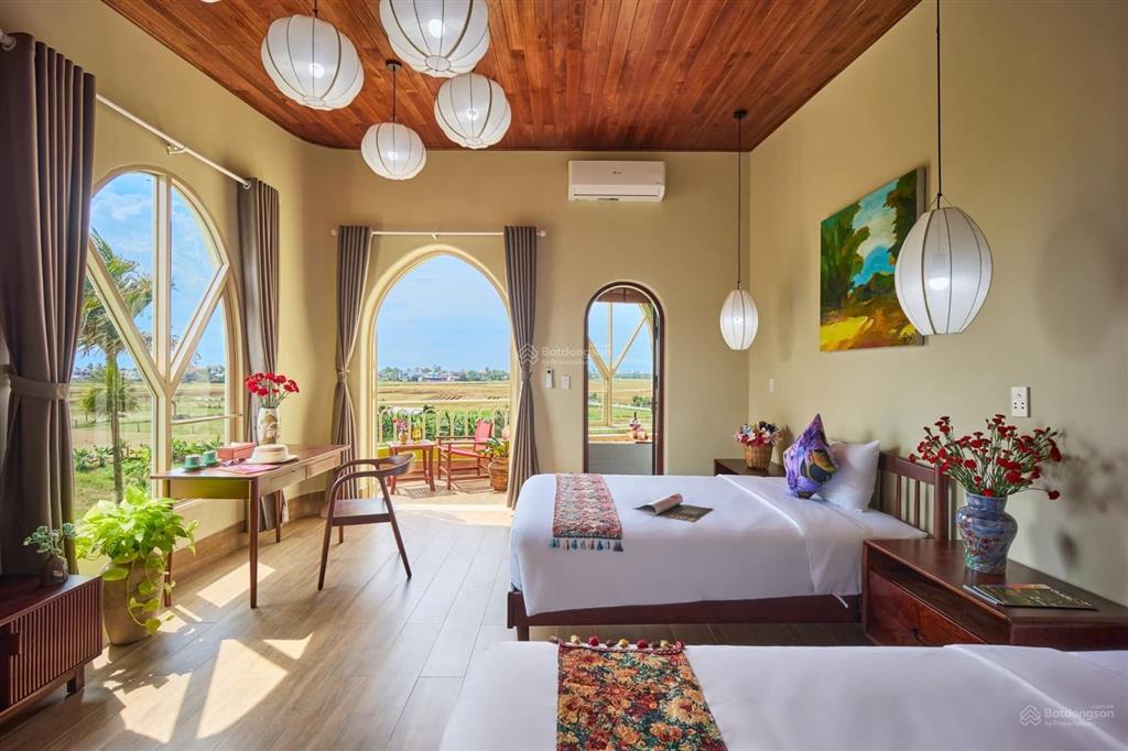 Villa home view lúa hồ cánh đồng hội an