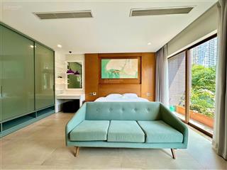 Cho thuê căn hộ 1 phòng ngủ lớn  hồ bơi  sauna cao cấp gần cầu sài gòn, thủ thiêm, đảo kim cương