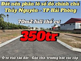 Bán đất 60m2 tại việt khê, tn, hải phòng, 350 triệu, full thổ 100%, trọn chi pí bìa