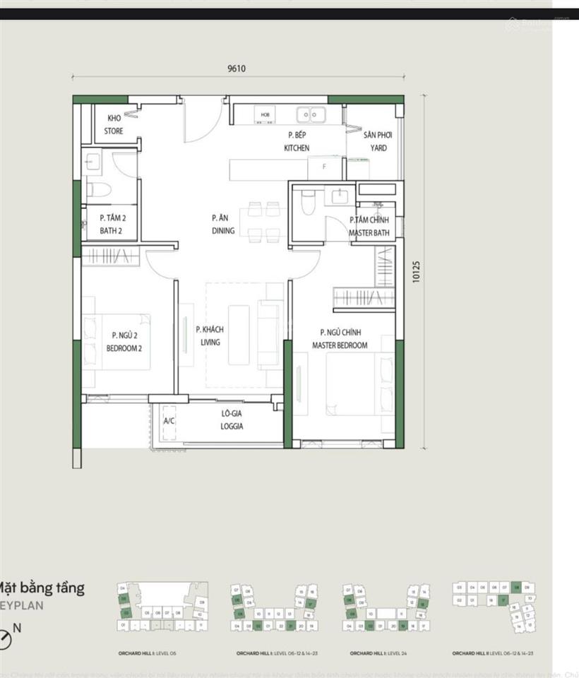 Bán căn hộ orchard hill  2 phòng ngủ, giá chỉ 4 tỷ