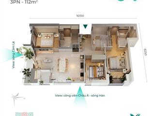 Vista residence  sở hữu ngay căn hộ 3pn, với 2tầm view đắt giá pháo hoa rực rỡ, sông hàn thơ mộng