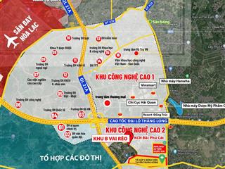 Đất nền giá f0, full thổ cư tại hoà lạc, đối diện tái định cư vai réo diện tích từ 100m2, giá tốt