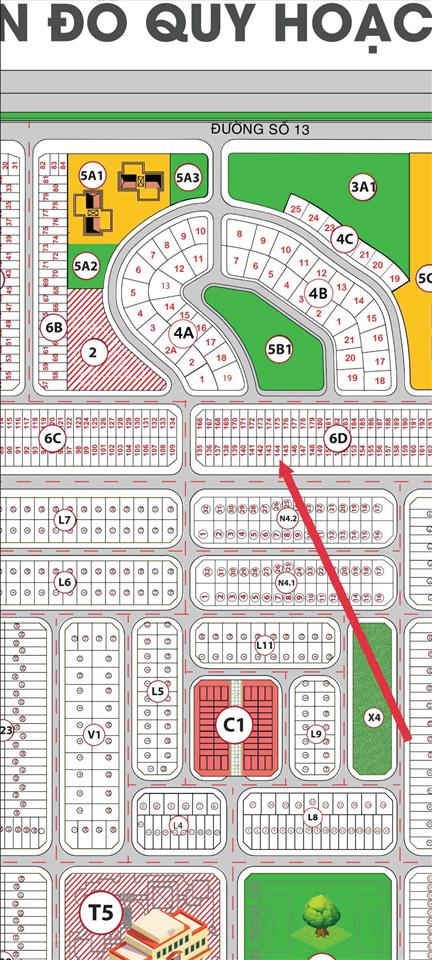Đường 22m. giá đầu tư. dt. 120m2. dự án long tân city. 1/25c trục chính về sân bay long thành