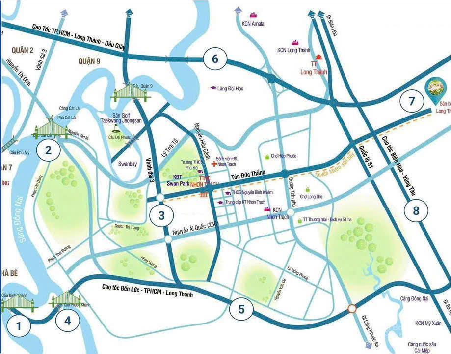 Long tân city  đường 17m. dt 120m2. giá đầu tư. vị trí đẹp gần cổng chính dự án