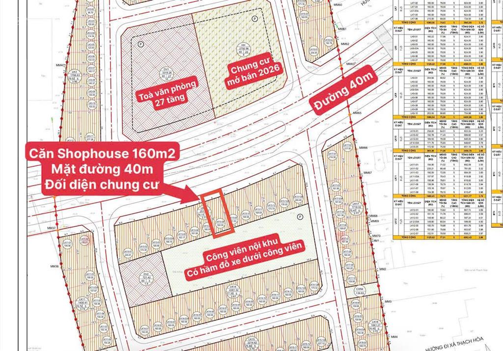 Quỹ độc quyền shophouse mặt tiền 8m đối diện 2 tòa chung cư hòa lạc metro. ưu tiên 1 vào được luôn