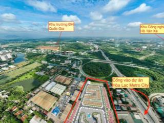 Quỹ độc quyền shophouse mặt tiền 8m đối diện 2 tòa chung cư hòa lạc metro. ưu tiên 1 vào được luôn