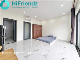 Cho thuê căn studio siêu rộng, ban công riêng thoáng mát, full nội thất, được nuôi pet
