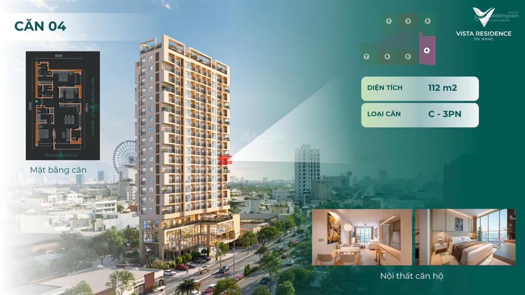 Sở hữu căn 3pn ngay tt đà nẵng giá tốt nhất, gần sông, gần biển, view pháo hoa đẹp hiếm