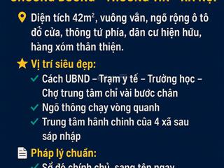 Bán gấp lô đất đẹp trung tâm hành chính chương dương  thường tín