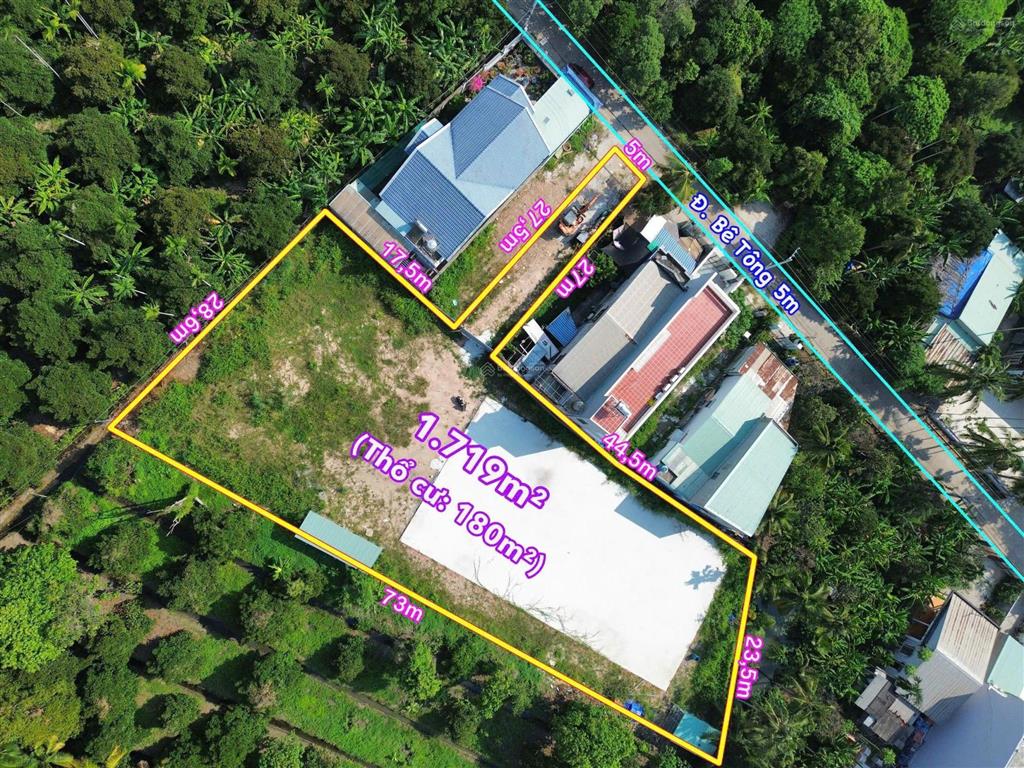 Bán đất thủ dầu một bình dương 1719m thổ cư 180m giá 15ty