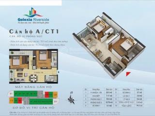 Bán căn hộ 2 phòng ngủ 74m tòa ct1 gelexia riverside