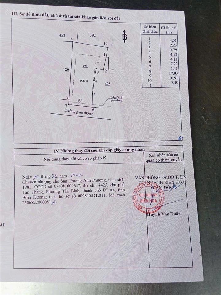 Thanh lý mặt tiền ngang 7m. 161,5m2 mặt tiền bùi thị xuân, hóa an biên hòa đồng nai, giá 3,499 tỷ