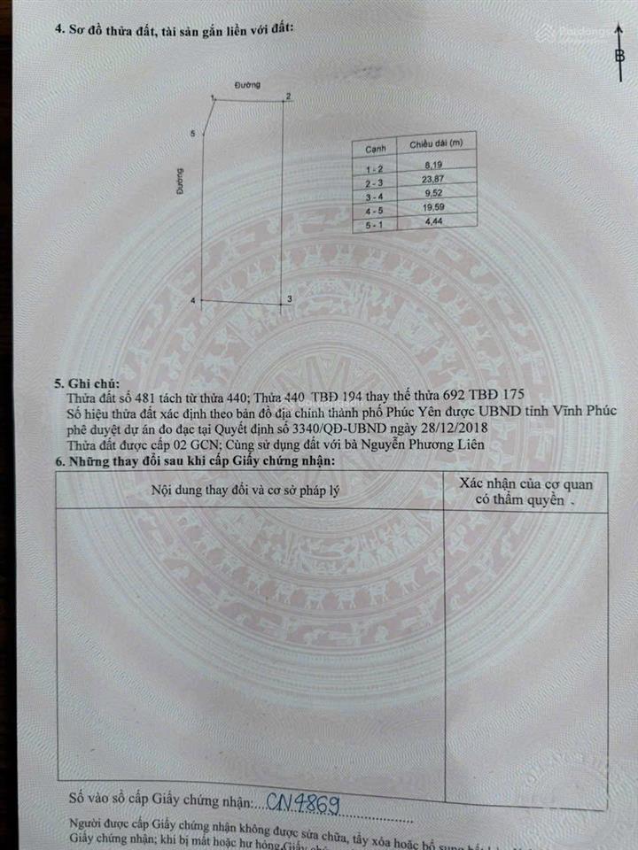 Bán lô đất 2 mặt tiền ngay cạnh chợ và khu du lịch hồ đại lải .