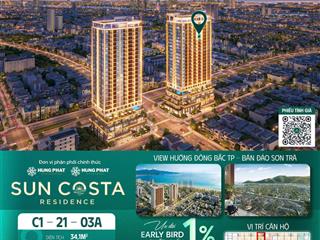 Căn hộ studio sun costa view biển trực diện, giá chỉ từ 2,5 tỷ