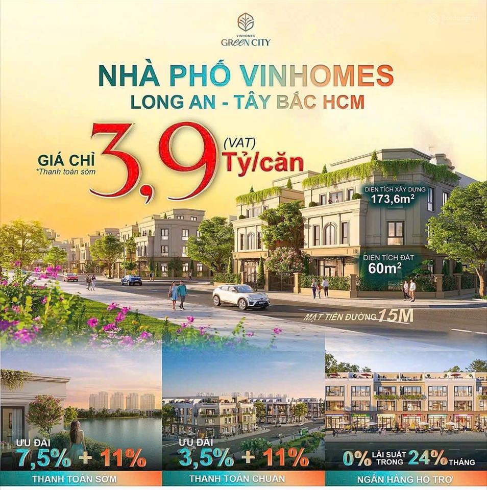 Nhà phố vinhomes hậu nghĩa chỉ từ 4ty full vat cho 1 siêu phẩm