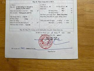 Duy nhấtan phú/quận 2nhà riêng 12.9 tỷ ~ 136 triệu/m2 sổ đỏ 95.3 m2 ~ 5x19m, đường ô tô 5m