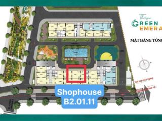 Shophouse khu bcons city tháp emerald  1 căn duy nhất giá cđt 5tỷ696  0836 336 ***( pkd cđt)
