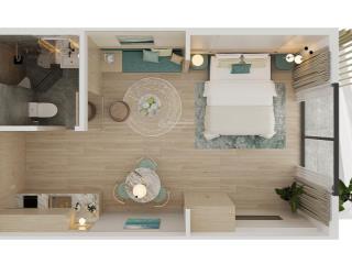 Em còn căn stu diện tích to 34m2 meypearl harmony phú quốc