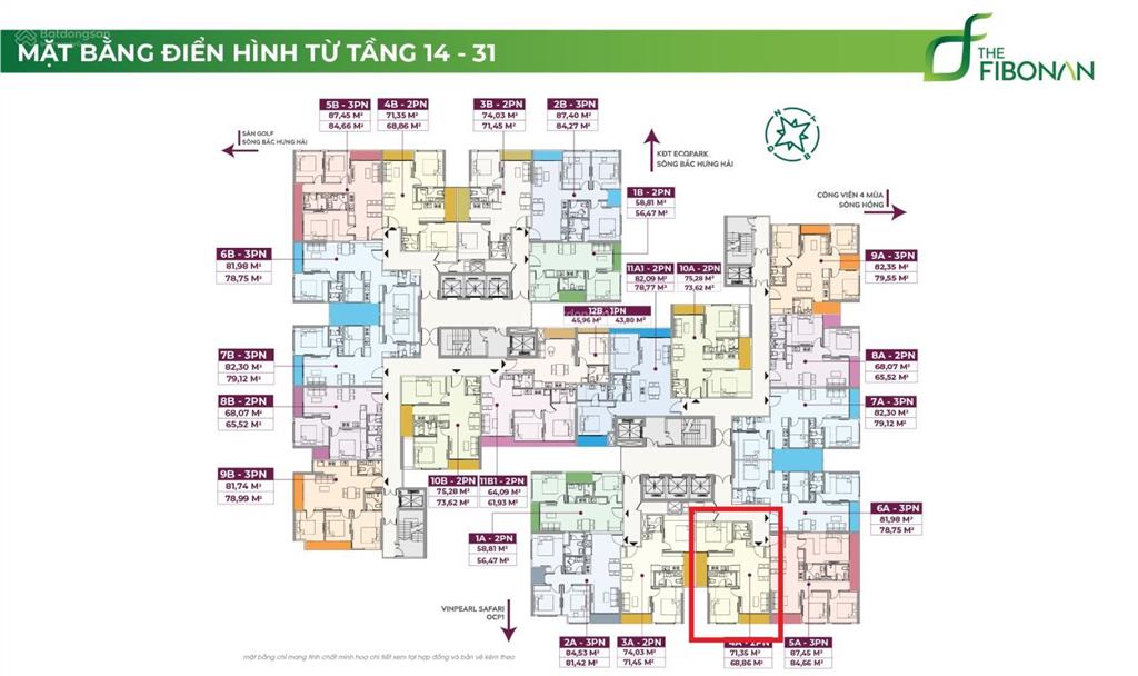 Suất đặc biệt, giá tốt nhất chỉ 4.2tỷ, căn hộ 68.86m(2n 2wc) tầng trung đẹp. nhận nhà ngay q1/2026