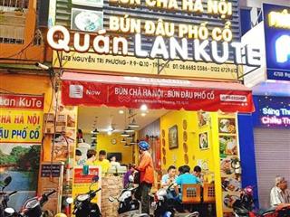 Chính chủ  cho thuê mặt tiền 478 nguyễn tri phương, quận 10  3tầng, cho kd ăn uống, giá 39triệu