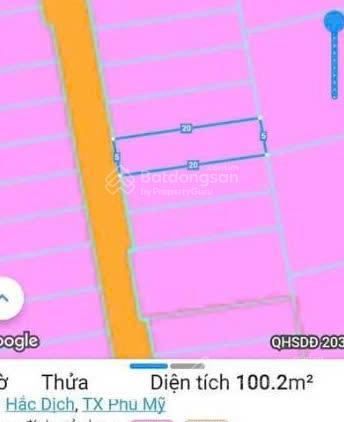 Bán đất đường nhựa lê đức thọ 100m2 sẵn 60m2 đất ở, phường hắc dịch, tx. phú mỹ, brvt