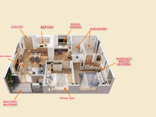 Căn 2pn ôm trọn tầm view nội khu thoáng vĩnh viễn , triết khấu nên đến 12%  100% có slot đỗ oto