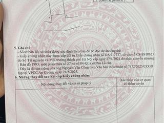 Bán đất phù lỗ  sóc sơn 102m2 mặt tiền 6,3m, ngõ rộng hơn 3m. chỉ 10m ra ql3, 5 phút