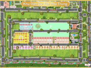 Mở bán block d kdc tân phú trung tỉnh lộ 2  80m2, 100m2, shr 2025, giá 1 tỷ 8 bank hỗ trợ vay cao!