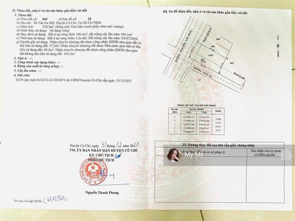 850 triệu lô góc 2 mặt tiền 210m2 đường nguyễn văn hoài, sát vách bệnh viện củ chi, sổ sẵn