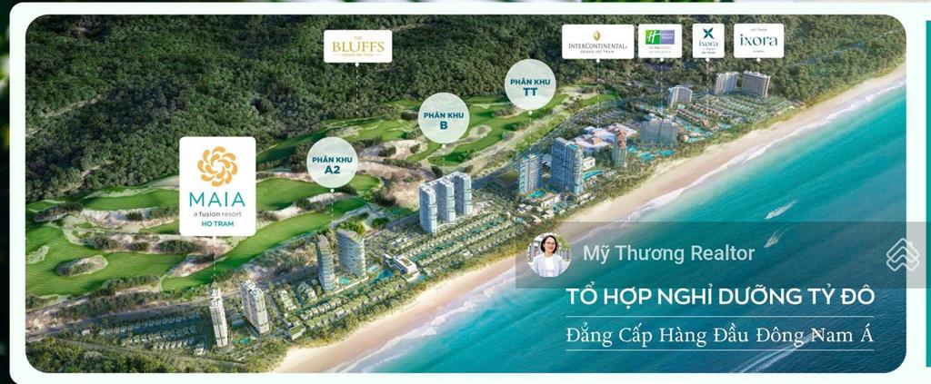 2,3 tỷ sở hữu căn hộ biển maia resort hồ tràm  the grand (full nội thất), tt chỉ 50% nhận nhà