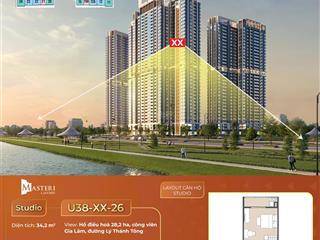 Siêu hot căn studio phân khu cao cấp masteri lakeside  ocean park 1