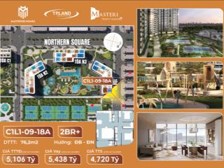 Căn 2pn + thiết kế kính cong siêu vip dự án masteri trinity square