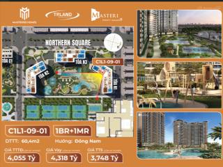 Sở hữu ngay căn hộ 2pn masteri trinity square, view nội khu siêu đẹp giá cực tốt!