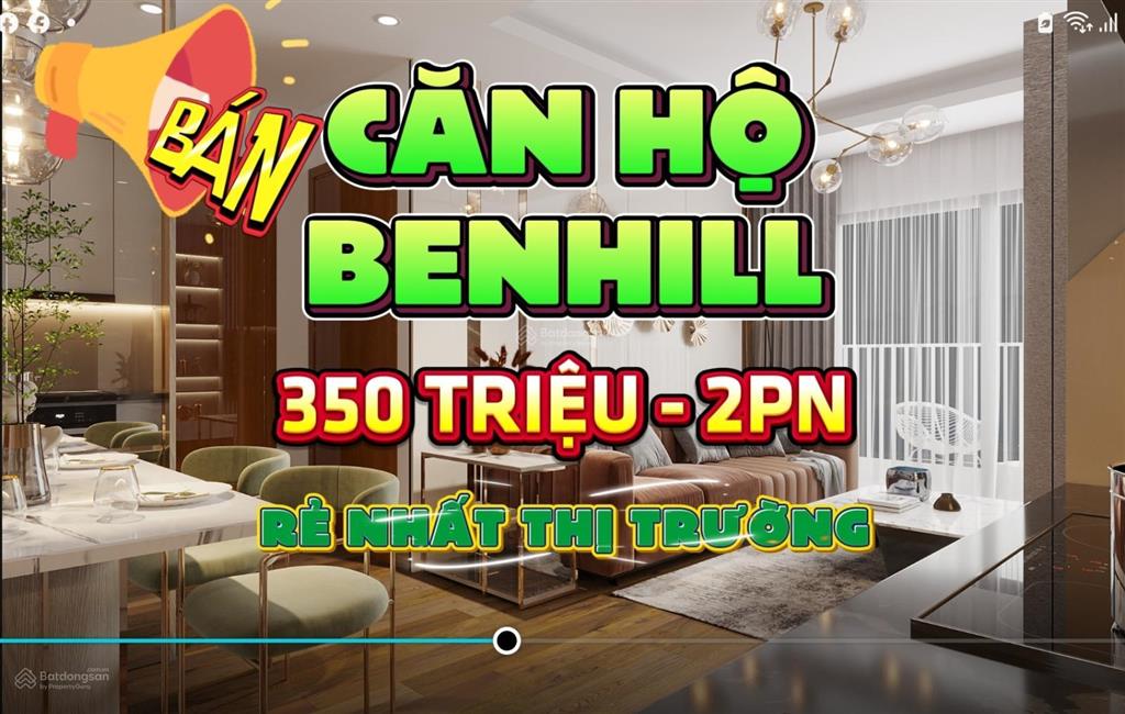 Bán chung cư benhill thuận an, căn hộ giá tốt nhất khu vực chỉ 26 triệu/m², nhận nhà ngay