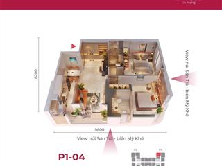 Căn hộ góc 2pn siêu rộng 77.6m² view 2 mặt thoáng, nội thất cao cấp giá chỉ từ 4 tỷ