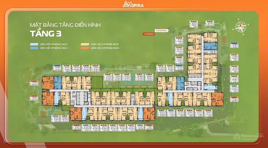 Thuê nhà 6,8 triệu/th bằng 15 tháng tt the aspira, booking ck ngày 3%, giá chỉ 2tỷ580 căn 2pn, 2wc